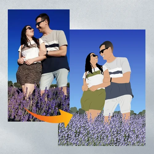 ilustracion personalizada antes y despues